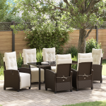 Set de dining de grădină din 7 piese maro din ratan polimeric GartenMobel Dekor