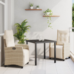 Set de dining pentru grădină, 3 piese, Bej, Poliratan GartenMobel Dekor