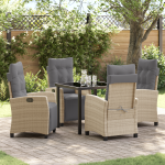 Set de mobilier de grădină 5 piese bej din rattan poli GartenMobel Dekor