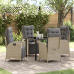 Set de 5 Mobilier de Grădină din Rattan Bej GartenMobel Dekor