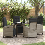 Set de dining de grădină cu 5 piese Gri deschis Poliratan GartenMobel Dekor