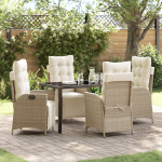 Set de mobilier de grădină de 5 piese Bej Rattan Poli GartenMobel Dekor