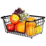 Coș pentru Fructe și Legume Metalic Negru 32x20x13,5cm Handy KitchenServ