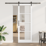 Ușa Glisantă  cu Set de Accesorii 'ORKDAL'Alb 83x232 cm, Ușa Interioară  cu Sticlă 'ORKDAL'Alb 83x232x4 cm GartenMobel Dekor