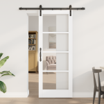 Ușa glisantă  cu set de accesorii 'ORKDAL'Alb 78x202 cm, Ușa Interioară  cu sticlă 'ORKDAL'Alb 78x202x4 cm GartenMobel Dekor