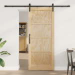 Ușa Glisantă  cu Set de Accesorii 83x202 cm Lemn Solid de Pin, Ușa Interioară  'ORKDAL'83x202x4 cm Lemn Solid de Pin GartenMobel Dekor