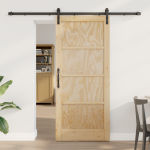 Ușă Glisantă  cu Set de Accesorii 86 x 198.5 cm Lemn Masiv Pin, Ușă Interioară  "ORKDAL" 86 x 198.5 x 4 cm Lemn Masiv Pin GartenMobel Dekor
