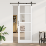 Ușa glisantă  cu set de hardware 'ORKDAL'Alb 83x232 cm, Ușa interioară  cu sticlă 'ORKDAL'Alb 83x232x4 cm GartenMobel Dekor