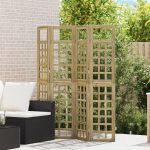 Ecran de Privatitate pentru Exterior  4 Panouri Lemn Tratată Pin, Ecran de Exterior  120x180 cm Lemn Tratată Pin GartenMobel Dekor