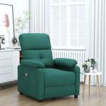 Fotoliu de masaj, verde închis, material textil GartenMobel Dekor