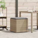 Cutie de depozitare pentru exterior Bej Rattan sintetic Medie GartenMobel Dekor