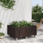Jardinieră de grădină cu picioare, maro, 100x80x54 cm, PP GartenMobel Dekor