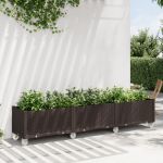 Jardinieră de grădină cu picioare, maro, 240x50x54 cm, PP GartenMobel Dekor