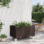 Jardinieră de grădină cu picioare, maro, 80x50x54 cm, PP GartenMobel Dekor