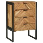 Highboard 50x35x75 cm Lemn masiv de acacia GartenMobel Dekor