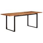 Masa de sufragerie 180x90x75 cm din lemn masiv de salcam GartenMobel Dekor