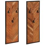 Rafturi pentru haine 2 buc 35x1x90 cm din lemn masiv de salcâm GartenMobel Dekor