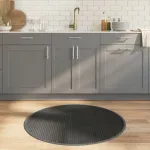 Covor rotund, gri, 100 cm, bambus GartenMobel Dekor