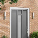 Lămpi de Perete Exterioare 2 pcs Argintie Oțel Inoxidabil IP44 GartenMobel Dekor