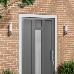 Lămpi de perete pentru exterior  cu senzor 2 bucăți Argintie din Oțel Inoxidabil IP44 GartenMobel Dekor