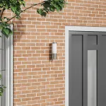 Lumină de perete exterioară  Argintie din oțel inoxidabil IP44 GartenMobel Dekor