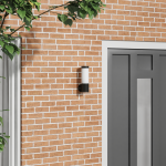 Lumină de perete exterioră  Negru Oțel inoxidabil IP44 GartenMobel Dekor