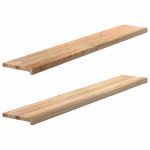 Pervaz 2 buc lemn masiv de stejar netratat 160x25x2 cm GartenMobel Dekor