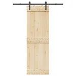 Set feronerie pentru uși glisante, negru, 152,5 cm, oțel GartenMobel Dekor