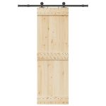 Set feronerie pentru uși glisante, negru, 152,5 cm, oțel GartenMobel Dekor