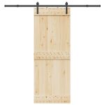 Set feronerie pentru uși glisante, negru, 213,5 cm, oțel GartenMobel Dekor