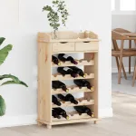 Răcitor de Vin  90x60x30 cm din Lemn Masiv de Pin GartenMobel Dekor