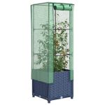 Strat înălțat cu husă de seră, aspect ratan, 40x40x139 cm GartenMobel Dekor