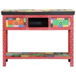 Masă de consolă  Multicolor 100x30x75 cm din lemn solid de mango GartenMobel Dekor