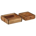 Set de tăvi 2 piese din lemn solid recuperat  GartenMobel Dekor