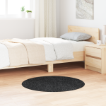 Covor shaggy  cu suport din latex Gri închis ø90 cm GartenMobel Dekor