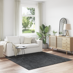 Covor shaggy  cu suport din latex gri închis 200x200 cm GartenMobel Dekor
