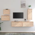Comode TV, 5 buc., lemn masiv de pin GartenMobel Dekor