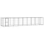 Padoc pentru câini de exterior cu acoperiș, 21,78 m², oțel GartenMobel Dekor