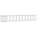 Padoc pentru câini de exterior cu acoperiș, 26,62 m², oțel GartenMobel Dekor