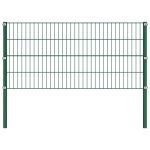 Panou de gard cu stâlpi, verde, 1,7 m, fier GartenMobel Dekor