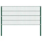 Panou de gard cu stâlpi, verde, 1,7 m, fier GartenMobel Dekor