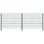 Panou de gard cu stâlpi, verde, 3,4 m, fier GartenMobel Dekor