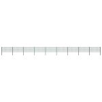 Panou gard cu stâlpi, verde, 15,3 m, fier GartenMobel Dekor