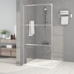 Paravan duș walk-in argintiu 100x195 cm sticlă ESG transparentă GartenMobel Dekor