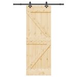 Ușă glisantă cu set de feronerie 70x210 cm, lemn masiv de pin GartenMobel Dekor