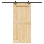 Ușă glisantă cu set feronerie, 100x210 cm, lemn masiv de pin GartenMobel Dekor