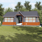Cort camping cu feronerie Gri și Portocaliu 12-Persoane Impermeabil GartenMobel Dekor