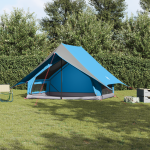 Cort de camping în formă de A pentru 5 persoane, albastru, rezistent la apă GartenMobel Dekor