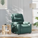 Fotoliu rabatabil, verde închis, material textil GartenMobel Dekor