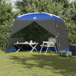 Plasă de țânțari pentru camping cu ușă Albastru pentru 5 persoane Rezistent la apă GartenMobel Dekor